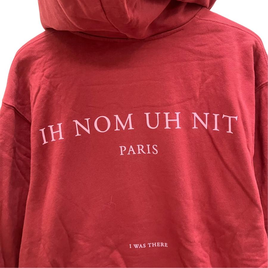 ih nom uh nit パーカー レッド M 値下げ】IH NOM UH NIT プリントフーディ レッド サイズ：L (EC