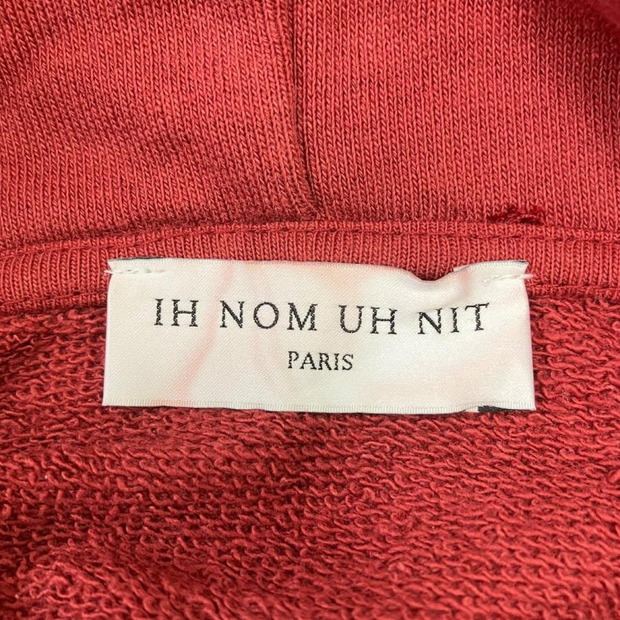 値下げ】IH NOM UH NIT プリントフーディ レッド サイズ：L (EC