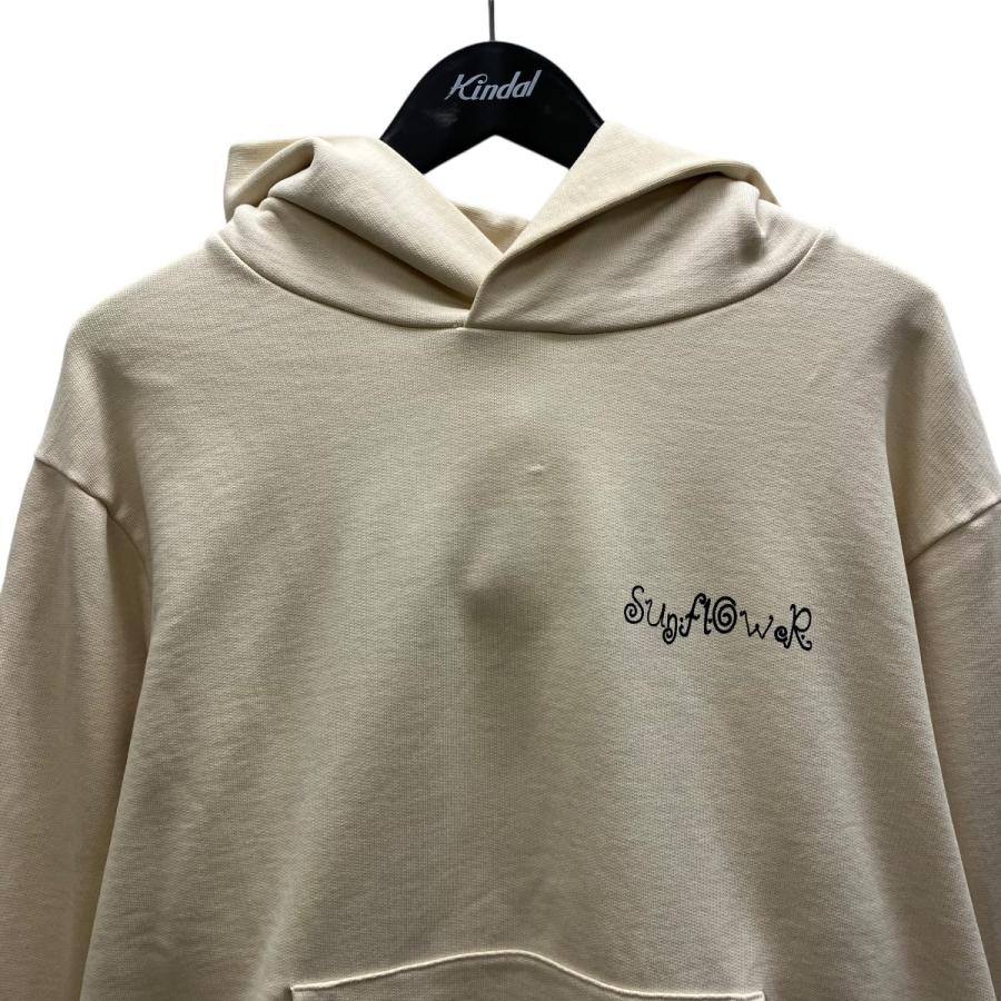 other - サンフラワー SUN FLOWER PLANET HOODIE パーカー M 値下げ】SUN FLOWER PLANET HOODIE プリントフーディ アイボリー