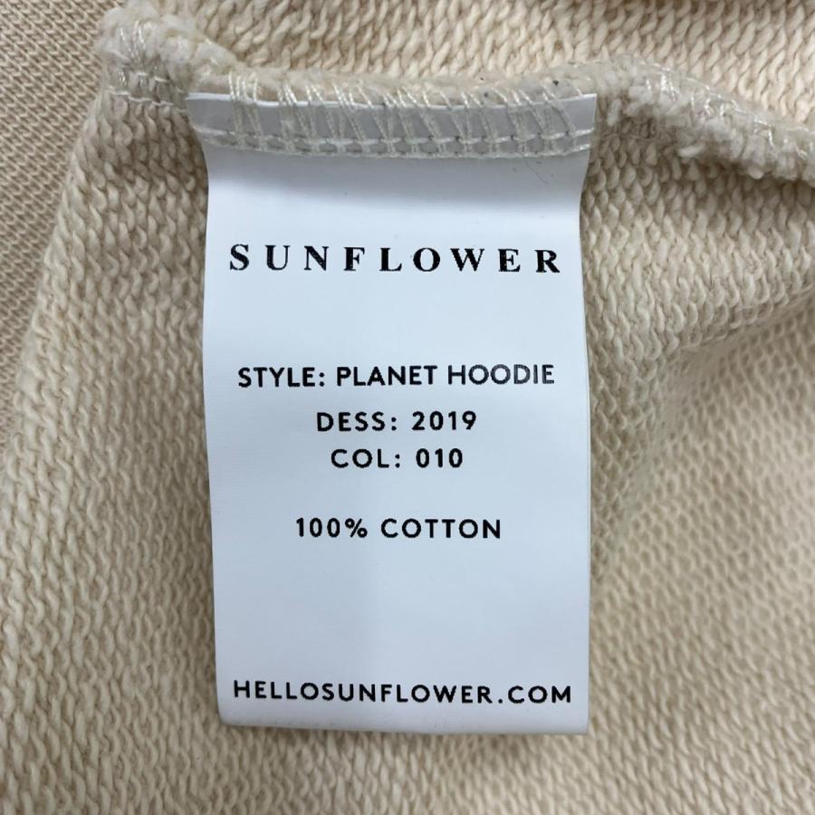 other - サンフラワー SUN FLOWER PLANET HOODIE パーカー M 値下げ】SUN FLOWER PLANET HOODIE プリントフーディ アイボリー