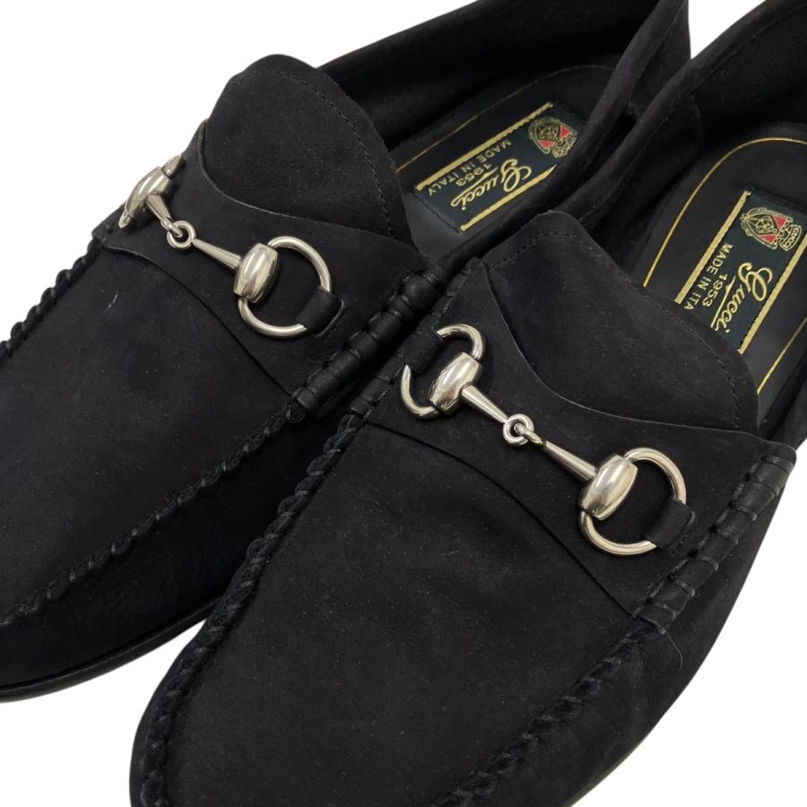 GUCCI（グッチ） ホースビットスエードローファー ブラック サイズ：7