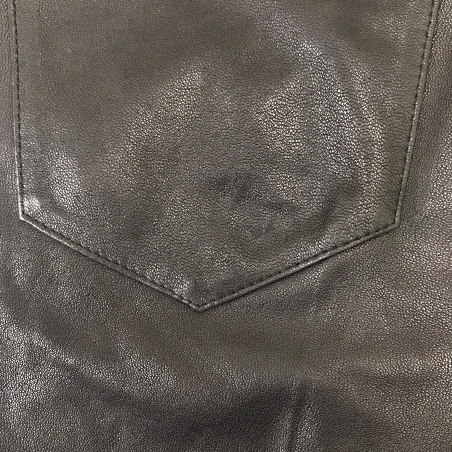 【値下げ】AURALEE 26SS 「TEXTURED LAMB LEATHER PANTS」 ラムレザーパンツ A26SP02BL ブラック サイズの画像