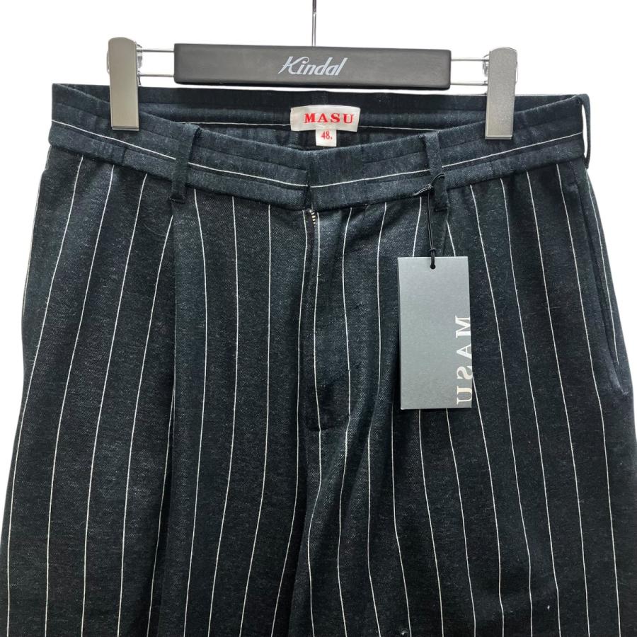 エムエーエスユー MASU CLASSIC EASY TROUSERS ワイドストライプパンツ