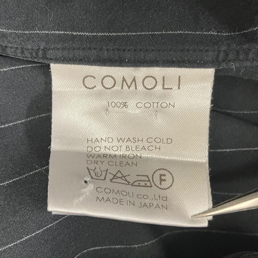 COMOLI（コモリ） バンドカラーシャツ ブラック サイズ：2