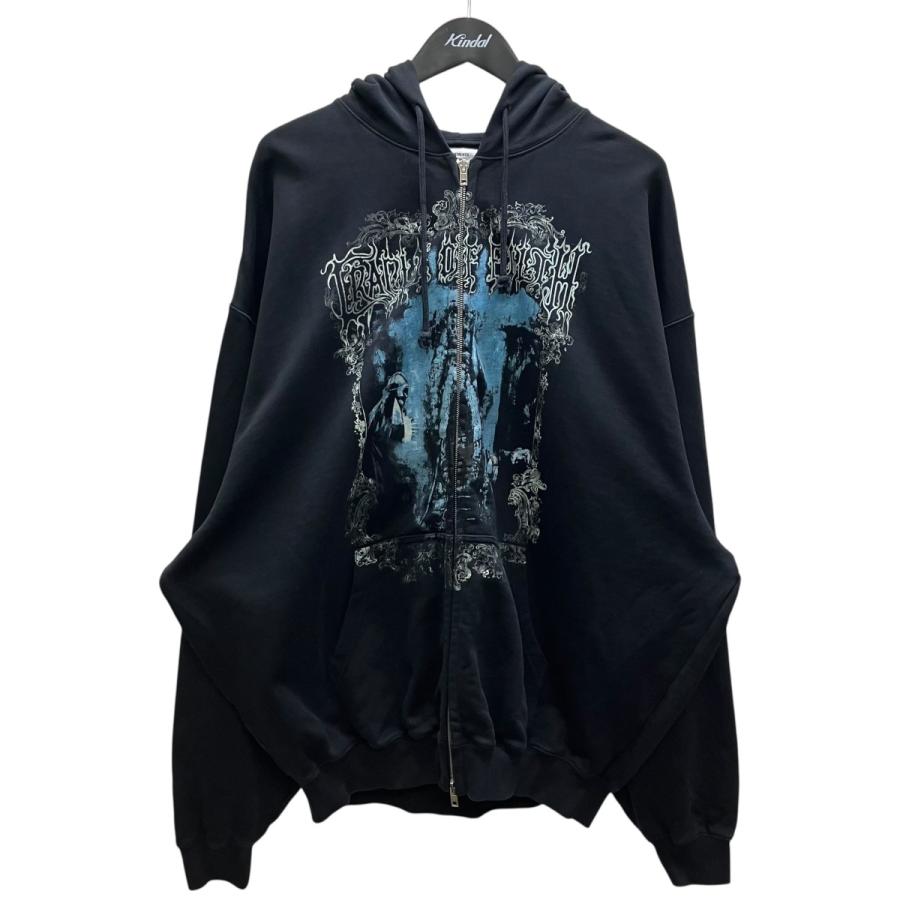 ヴェトモン VETEMENTS 25AW ジップパーカー ブラック サイズ：XS