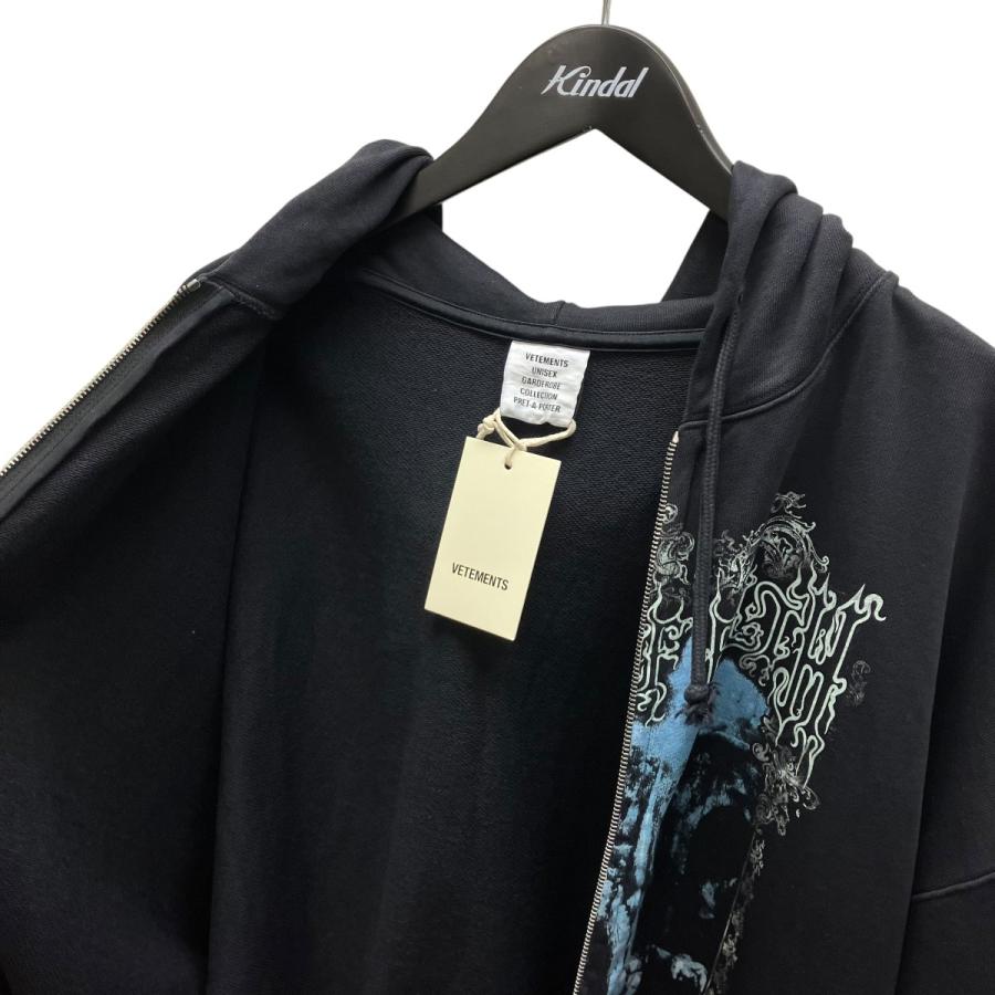 ヴェトモン VETEMENTS 25AW ジップパーカー ブラック サイズ：XS
