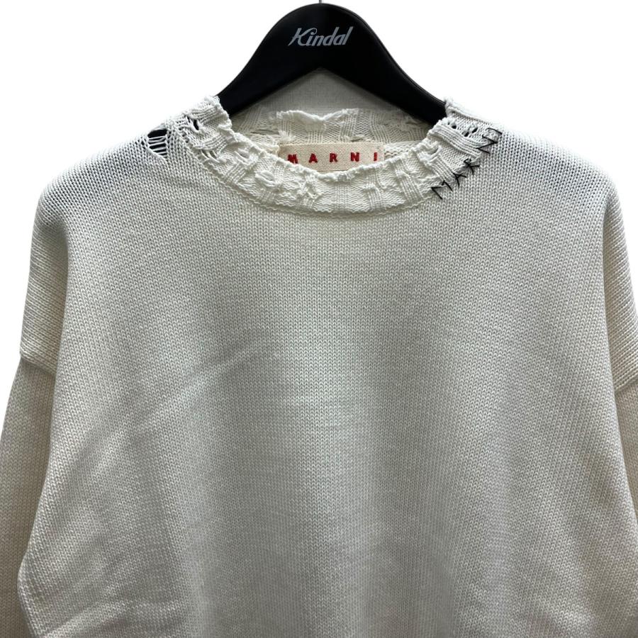 MARNI（マルニ） 【値下げ】MARNI ダメージニット ホワイト サイズ：46 