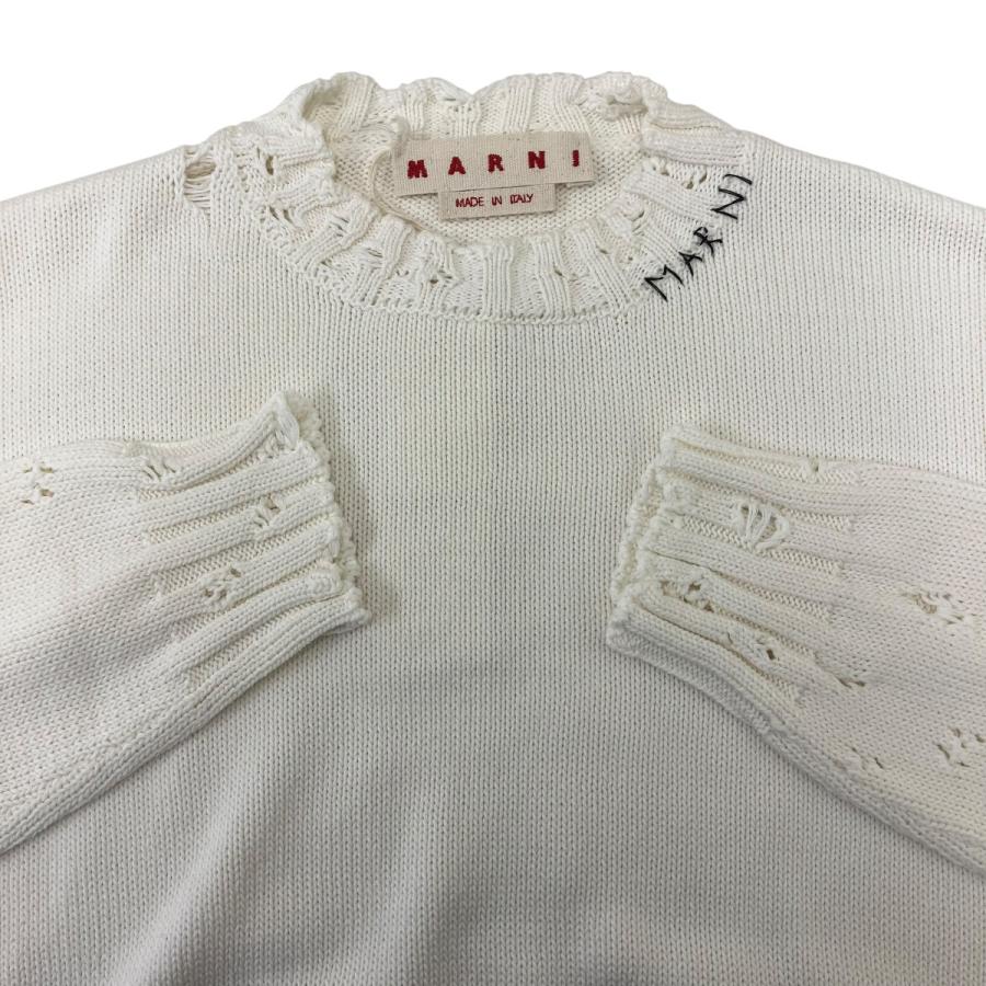 MARNI（マルニ） 【値下げ】MARNI ダメージニット ホワイト サイズ：46 