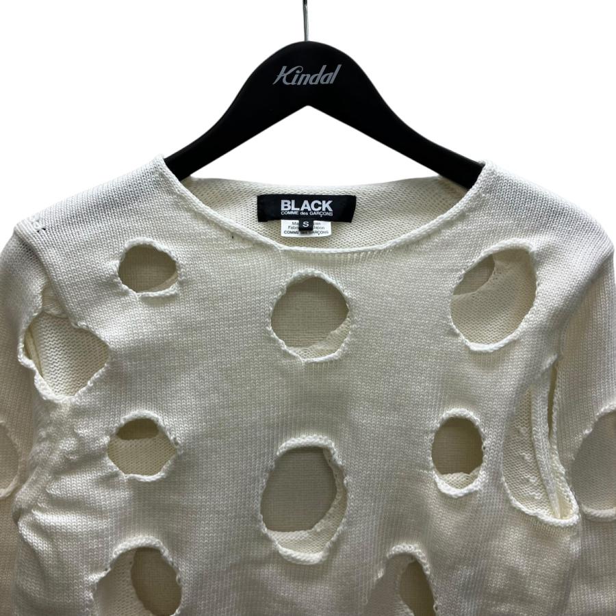 BLACK COMME des GARCONS 【値下げ】BLACK 穴あきニット ホワイト