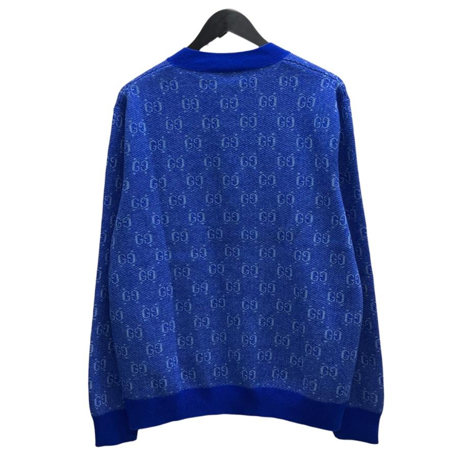 GUCCI（グッチ） GUCCI GGウール ジャカード カーディガン ブルー