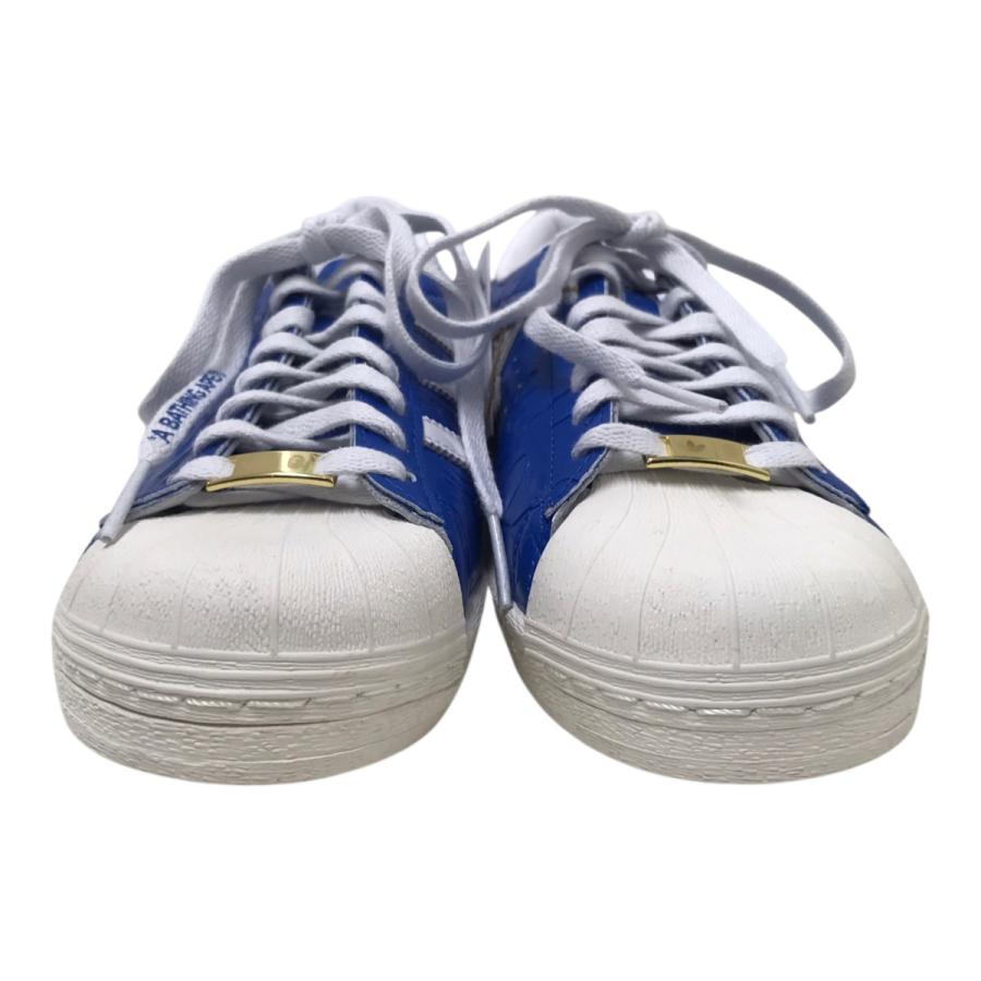 【値下げ】A BATHING APE×adidas ローカットスニーカー ブルー サイズ：28cm (EC)の画像