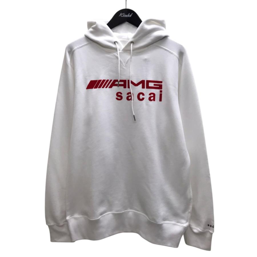 sacaiアートプリント ホワイトパーカー サイズ1 sacai（サカイ） 【値下げ】sacai×AMG ロゴフーディー ホワイト サイズ