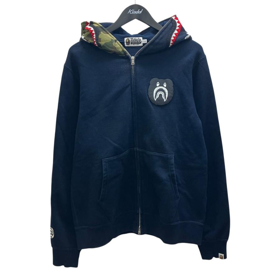 A BATHING APE（アベイシングエイプ） ジップパーカー ネイビー サイズ