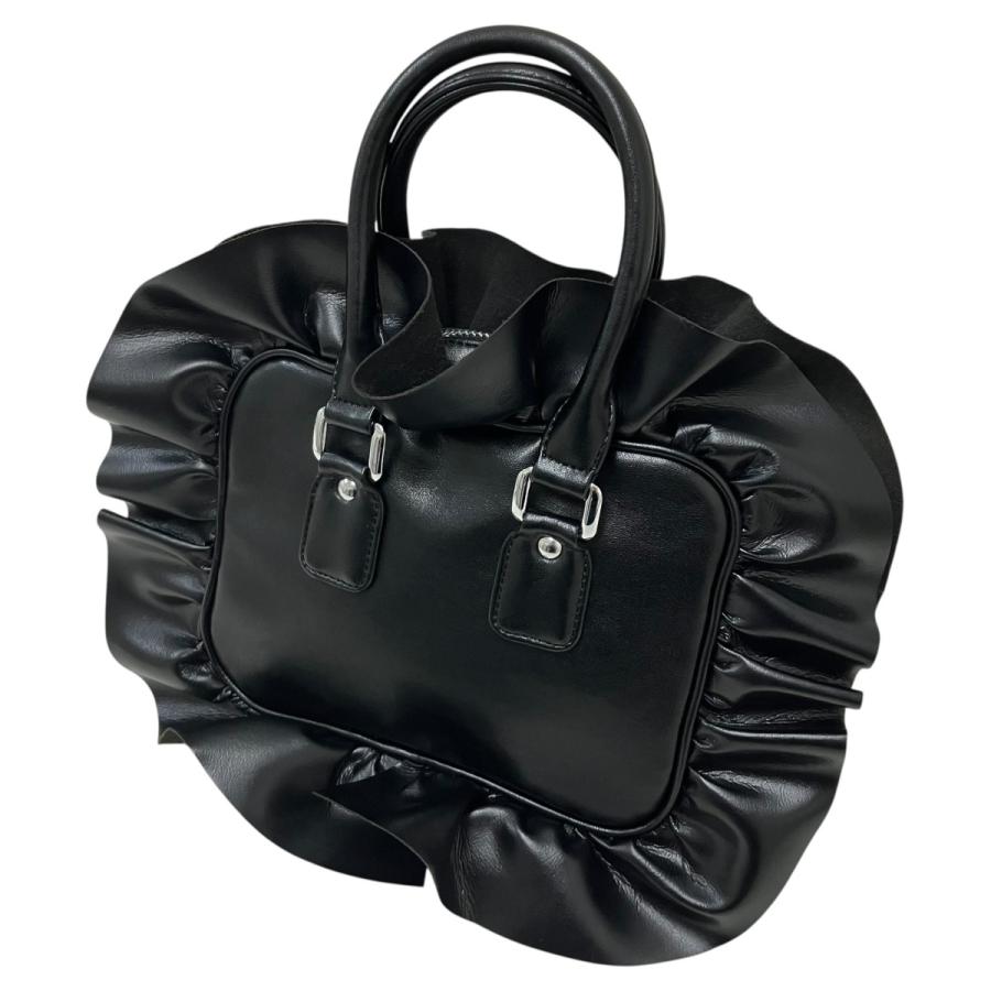 コムデギャルソンガール　フリルハンドバッグ COMME des GARCONS GIRL コムデギャルソンガール フェイクレザーフリル