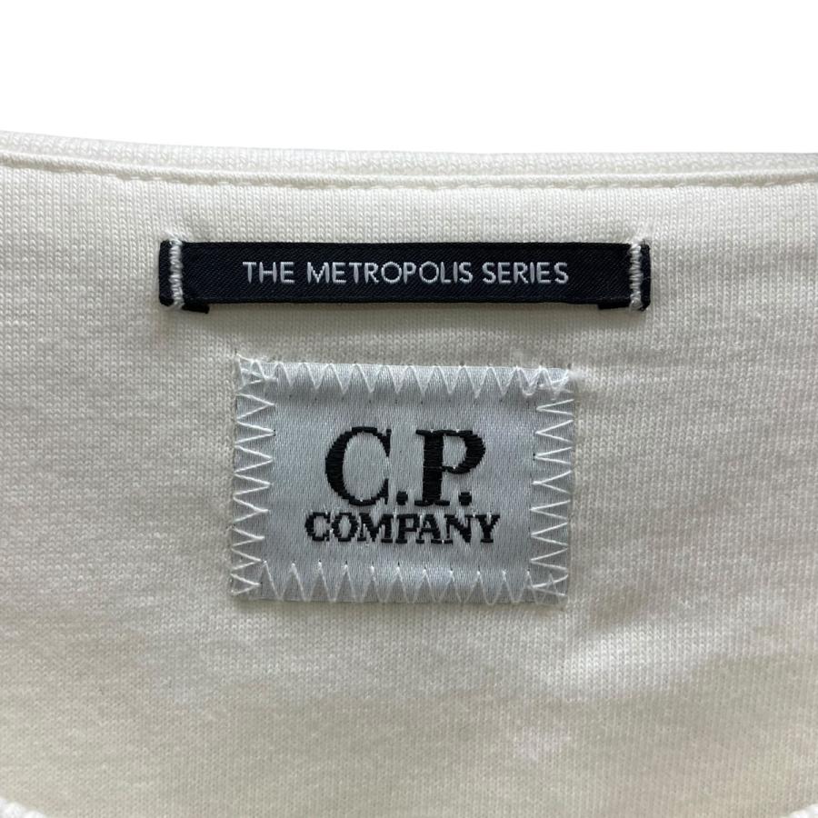 シーピーカンパニー C．P COMPANY フロントロゴスウェット ホワイト サイズ：XXL