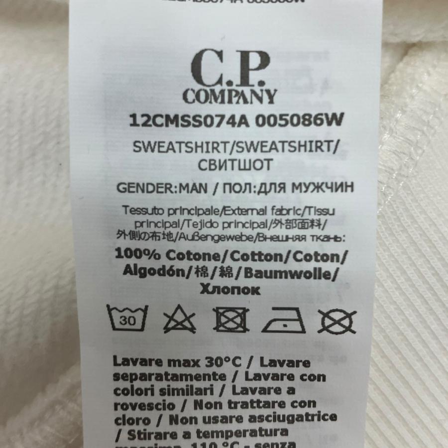 シーピーカンパニー C．P COMPANY フロントロゴスウェット ホワイト サイズ：XXL