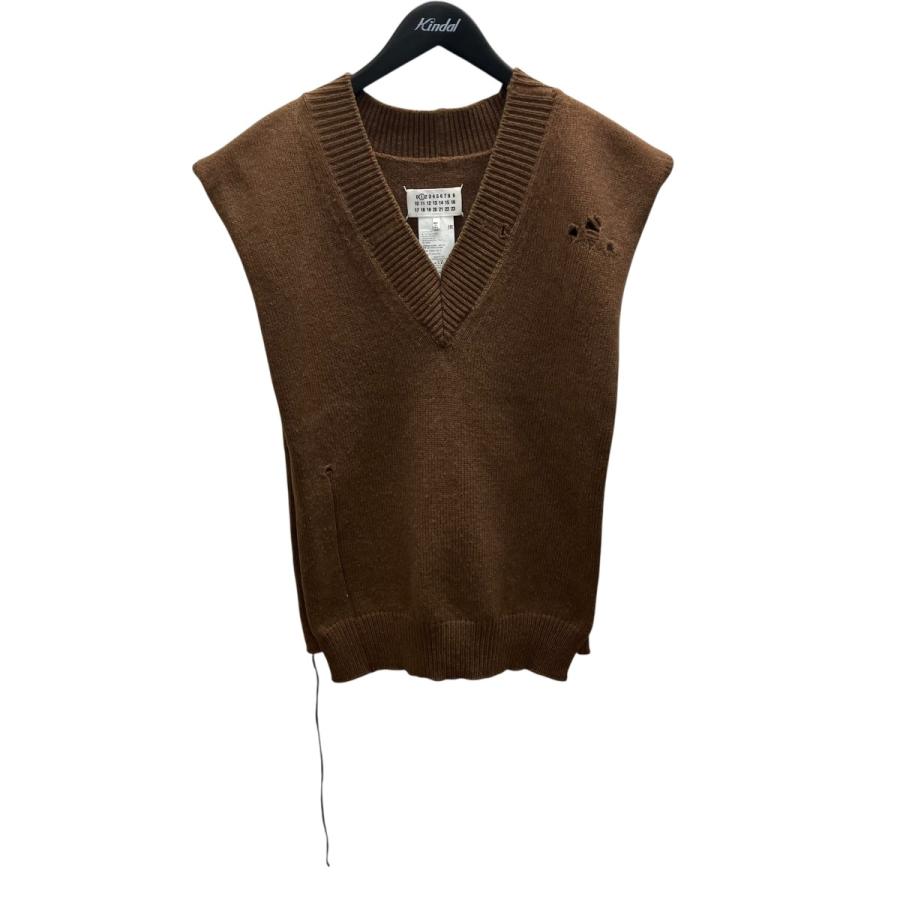Maison Margiela（メゾンマルジェラ） ニットベスト ベージュ サイズ 