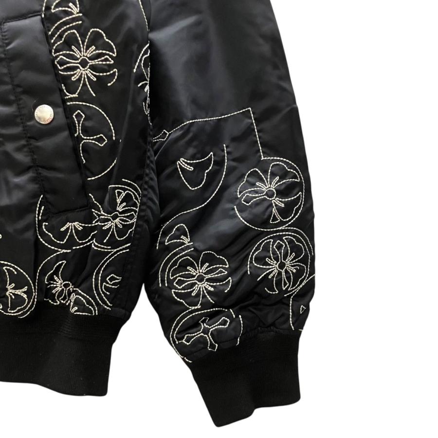 エヴィス EVISU Black Embroidered Bomber Jacket MA-1ジャケット