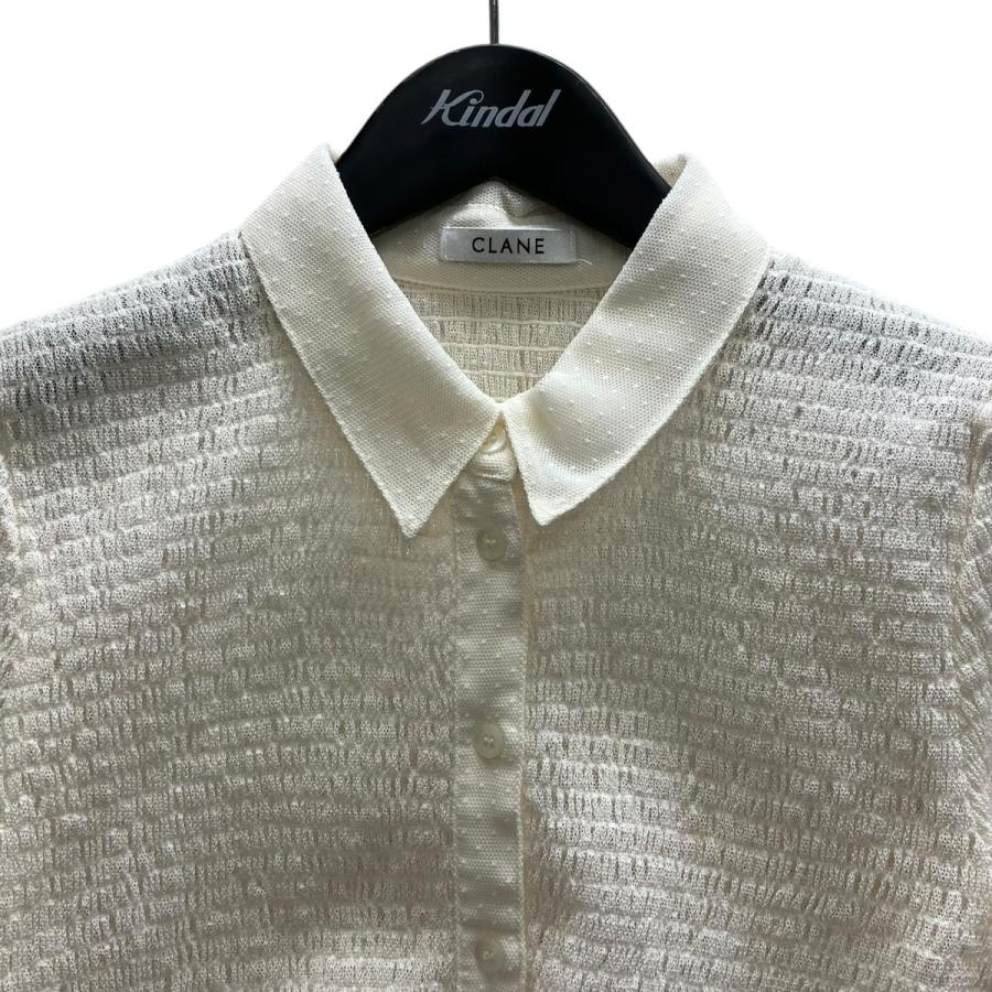 CLANE（クラネ） CLANE GATHERED MESH SHIRTS 長袖カットソー
