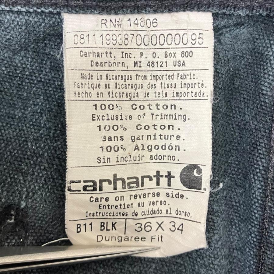 Carhartt（カーハート） ダブルニーパンツ ブラック サイズ：36×34