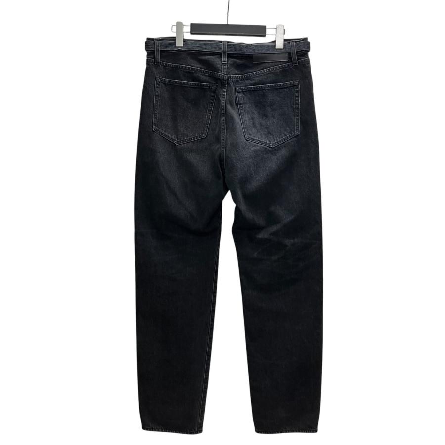 【美品】sacai（サカイ）ウールメルトンベルテッドのブラックパンツ sacai（サカイ） ベルテッドデニムパンツ グレー サイズ：4