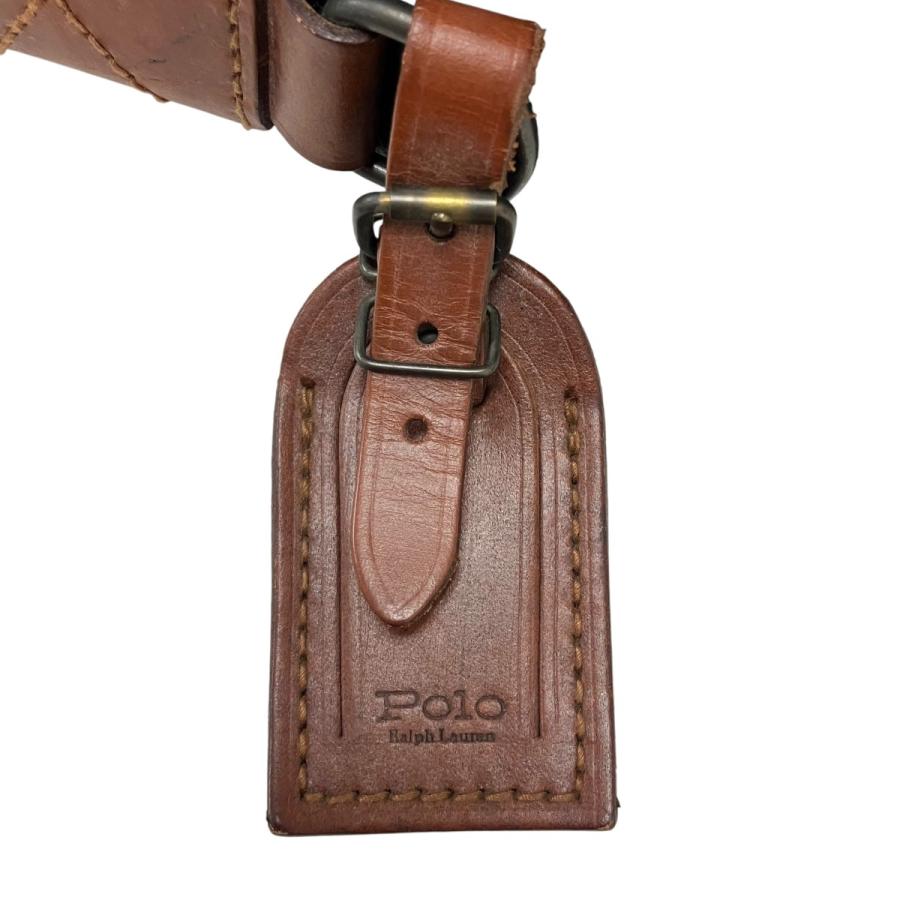 POLO ラルフローレン ブラウン ショルダーバッグ POLO RALPH LAUREN（ポロ・ラルフローレン） レザーショルダーバッグ