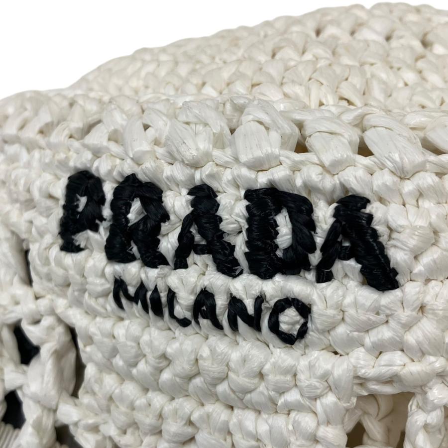 PRADA（プラダ） バケットハット ホワイト×ブラック : カインドオル