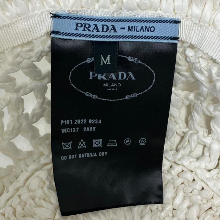 PRADA（プラダ） バケットハット ホワイト×ブラック : カインドオル