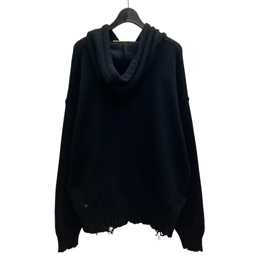 マルニ MARNI ニットパーカー ブラック×ホワイト サイズ：48_1