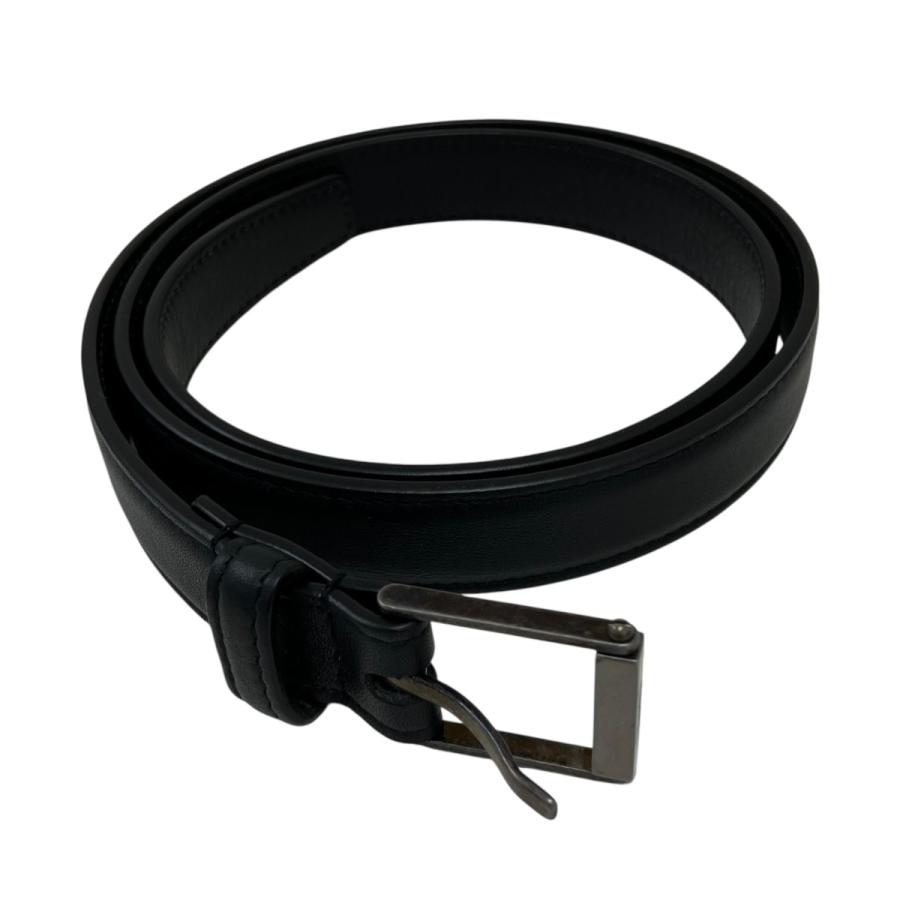 SAINT LAURENT ブラックレザーベルト サンローランパリ Saint Laurent Paris レザーベルト ブラック