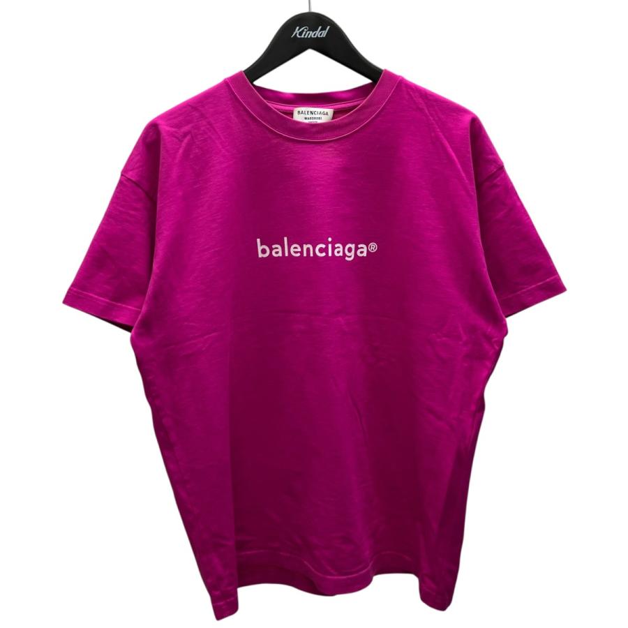 BALENCIAGA（バレンシアガ） フロントロゴTシャツ ピンク サイズ：L