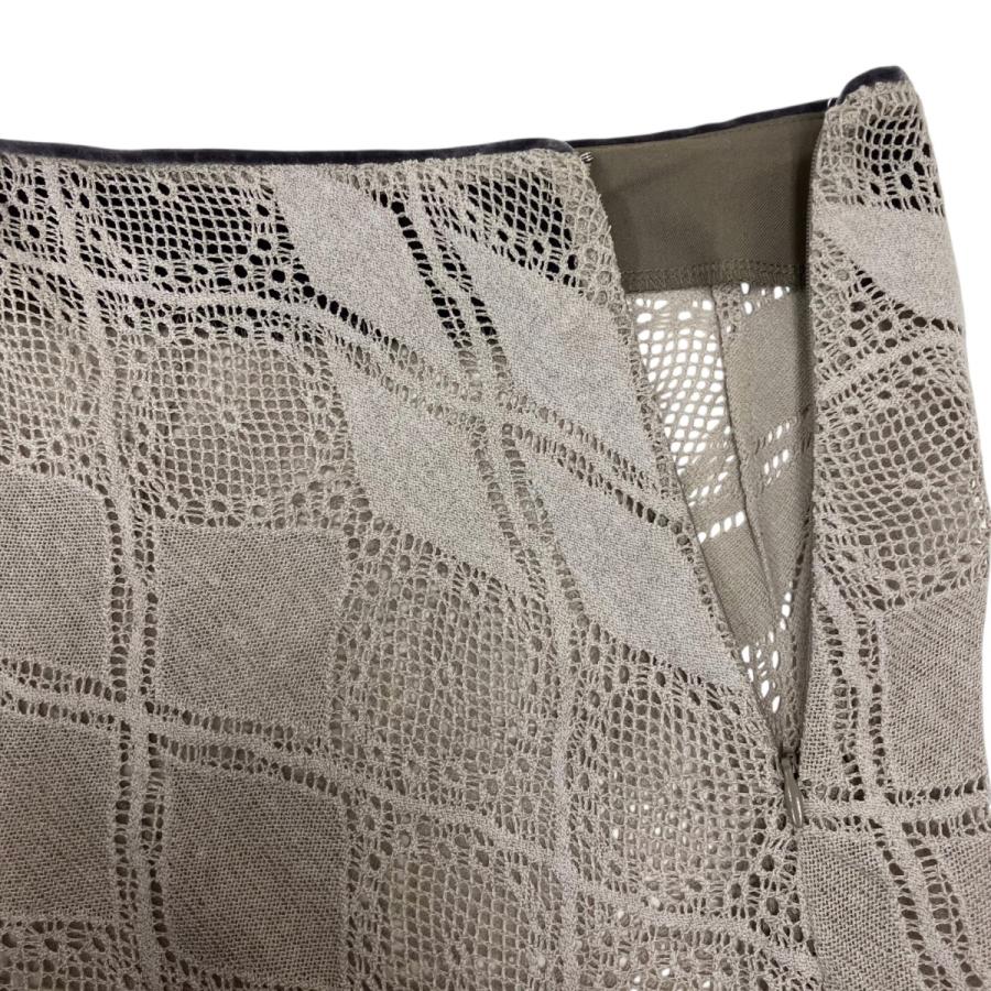 レディース PERVERZE Knit Lace Jagged hem Skirt