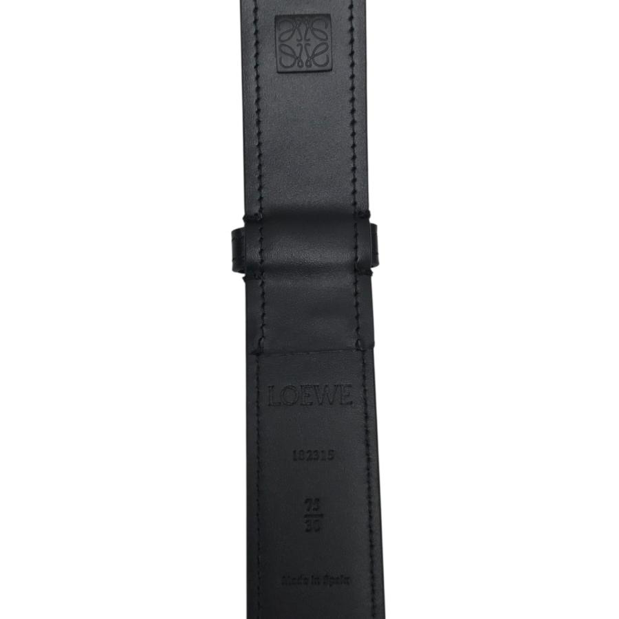LOEWE ブラックレザーベルト 30-75 LOEWE（ロエベ） レザーベルト ブラック サイズ：75/30 : カインドオル