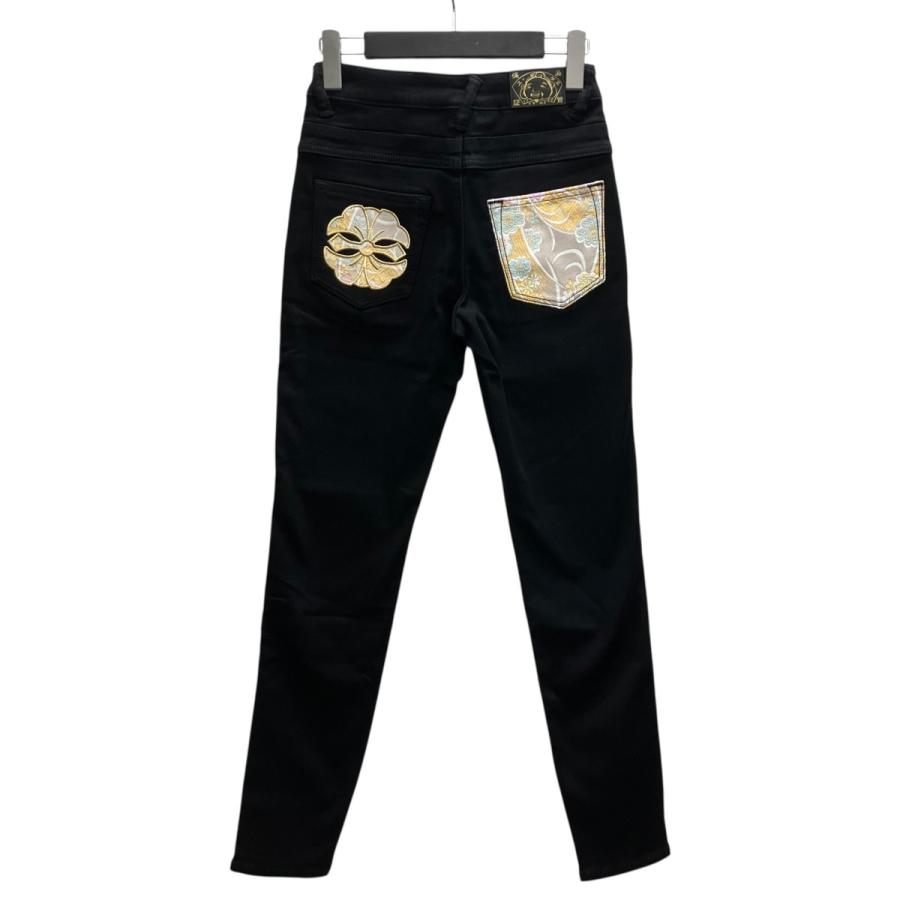 エヴィス EVISU デニムパンツ ブラック サイズ：25 : カインドオル 