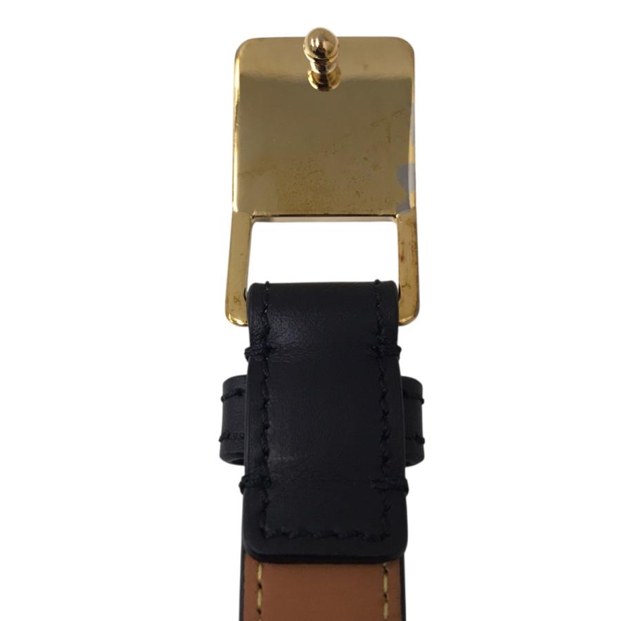 LOEWE ブラックレザーベルト 30-75 LOEWE（ロエベ） レザーベルト ブラック サイズ：75/30 : カインドオル