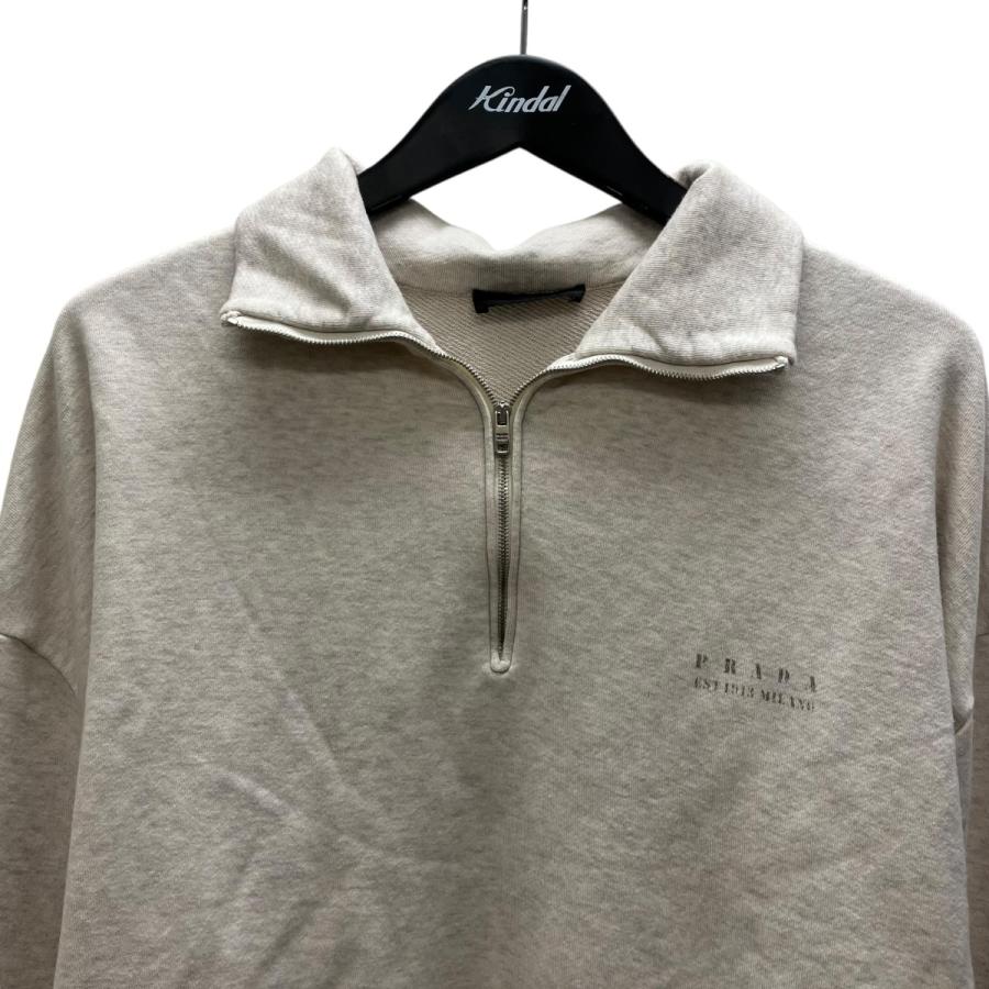 PRADA（プラダ） ハーフジップスウェット グレー サイズ：L