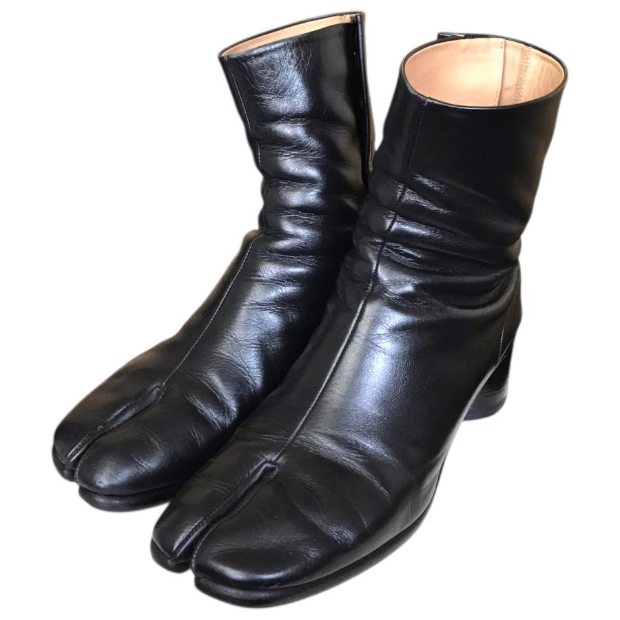Maison Margiela ブラックレザー　タビ　size 43 Maison Margiela（メゾンマルジェラ） Maison Margiela TABI 足袋