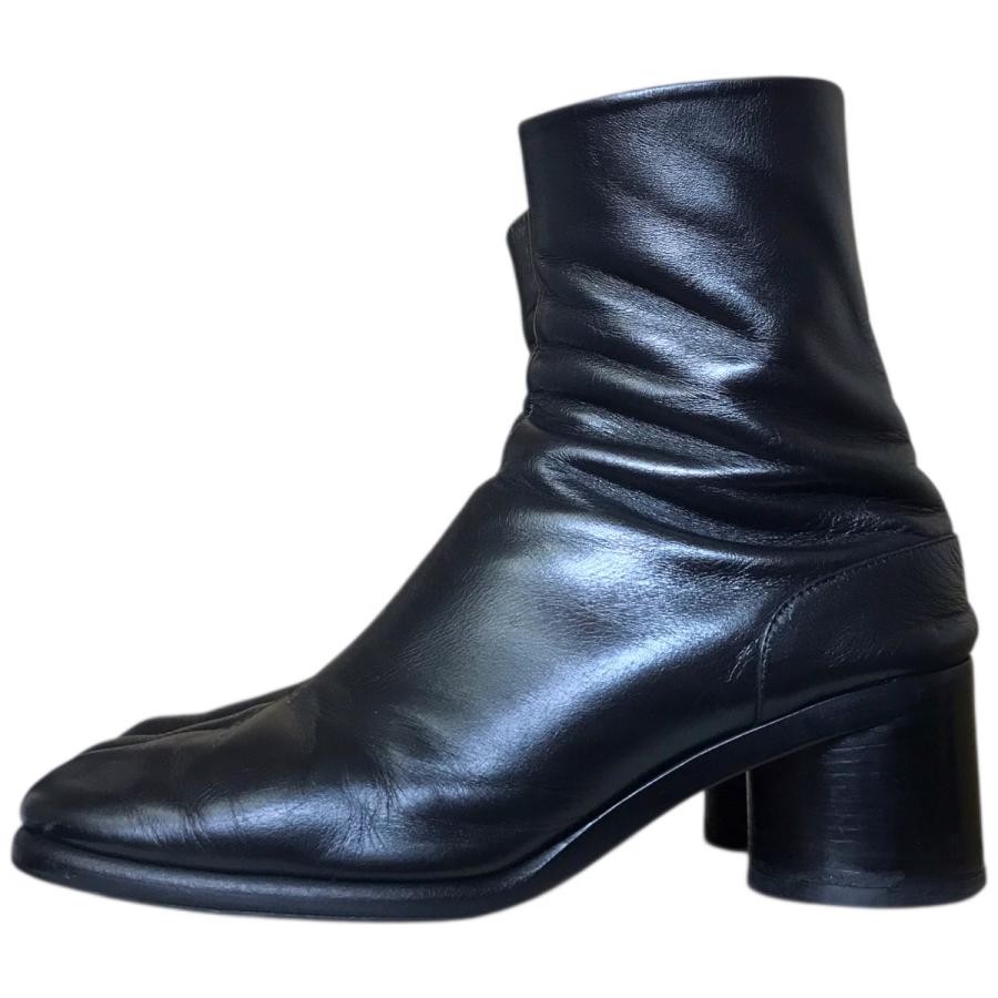Maison Margiela ブラックレザー　タビ　size 43 Maison Margiela（メゾンマルジェラ） Maison Margiela TABI 足袋