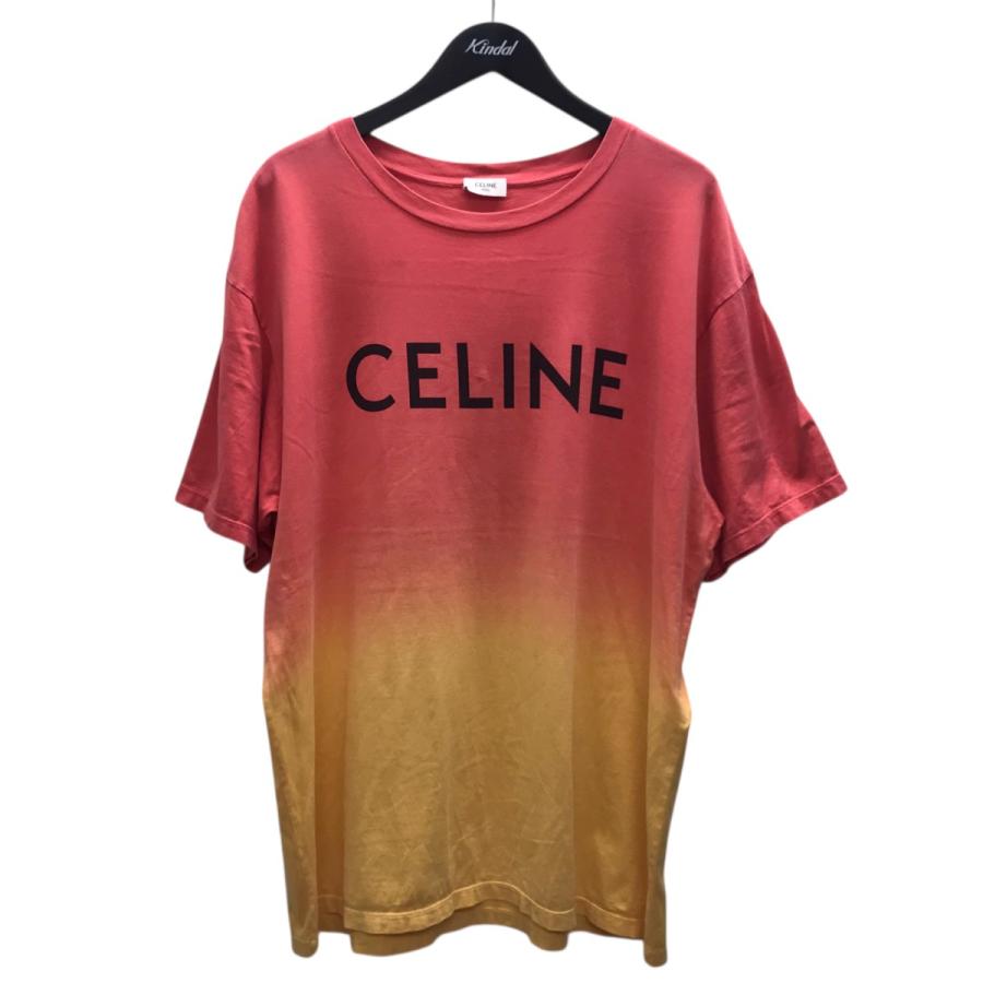 CELINE（セリーヌ） プリントTシャツ ピンク×イエロー サイズ：XL