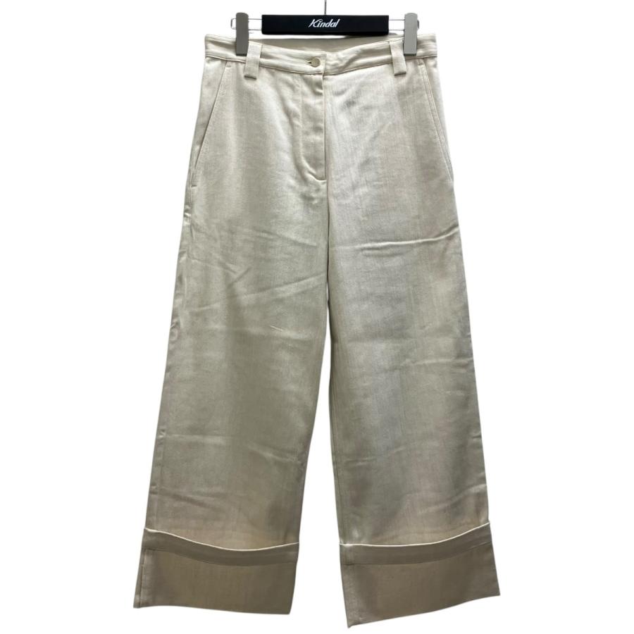 MONCLER アイボリー リブ編み パンツ サイドポケット付き MONCLER（モンクレール） MONCLER PANTALONE ワイドクロップドパンツ