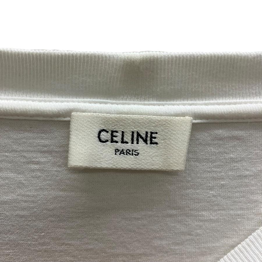 CELINE（セリーヌ） プリントTシャツ ホワイト×ブラック サイズ：XL