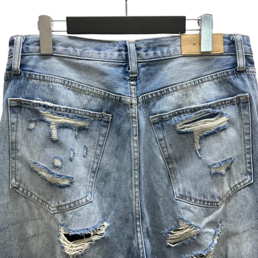 mnml（ミニマル） ダメージ加工デニムパンツ インディゴ サイズ：32 