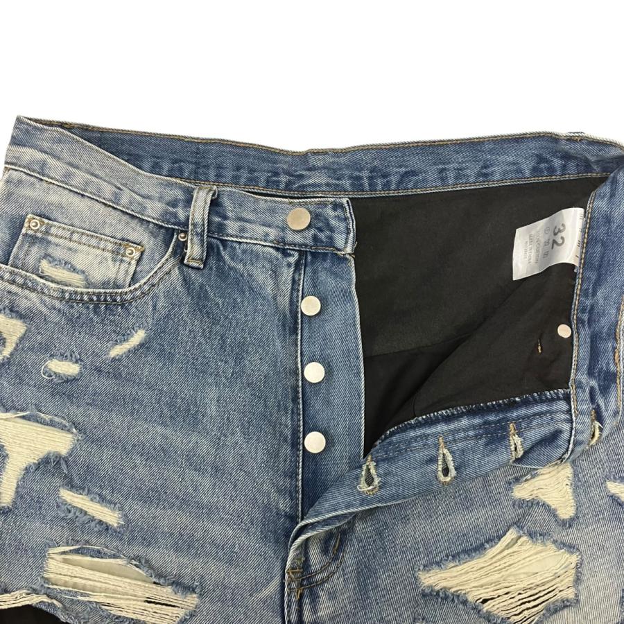 mnml（ミニマル） ダメージ加工デニムパンツ インディゴ サイズ：32
