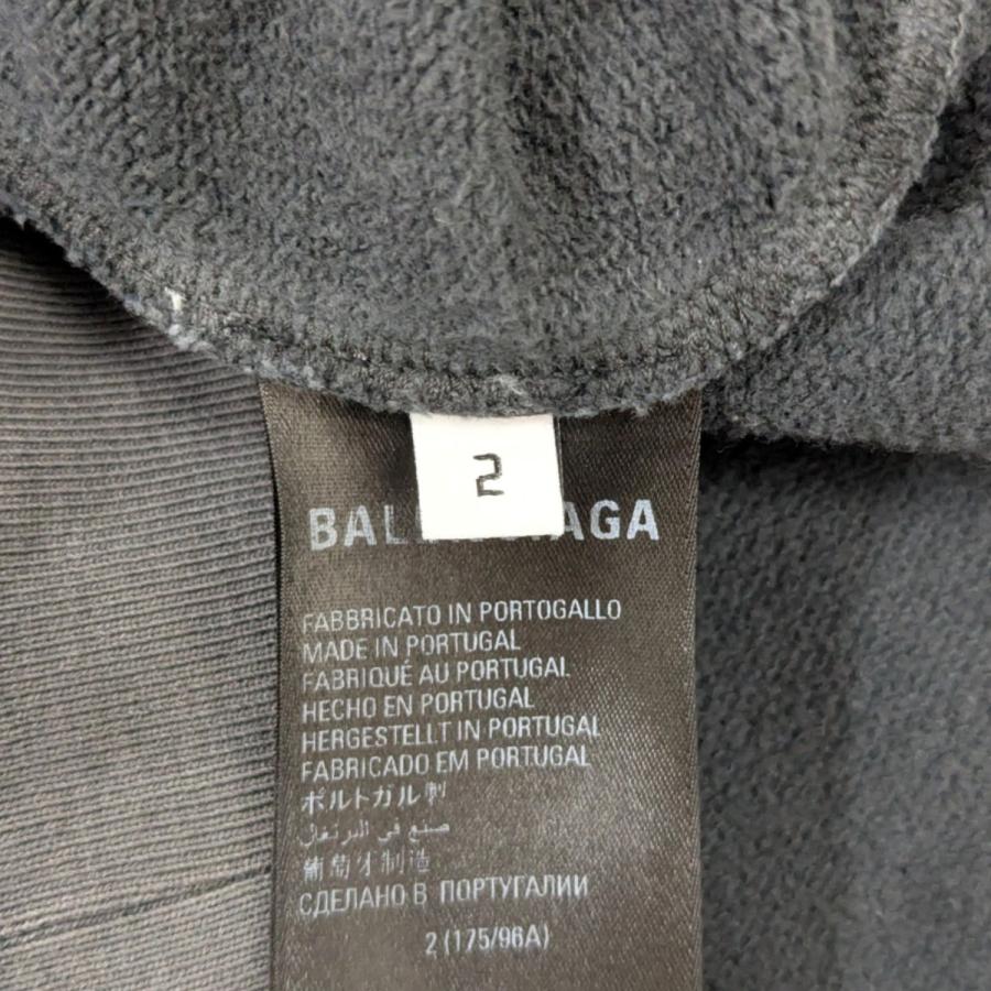 BALENCIAGA（バレンシアガ） ロゴ刺繍パーカー グレー サイズ：2