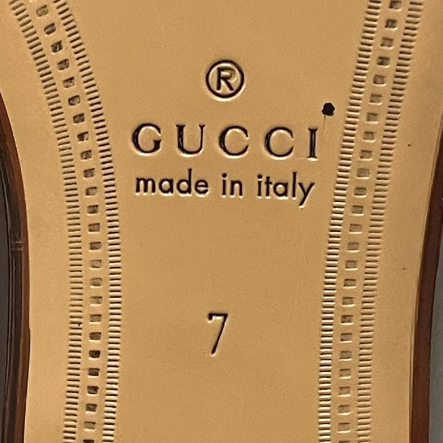 GUCCI（グッチ） ホースビットローファー ブラウン サイズ：7