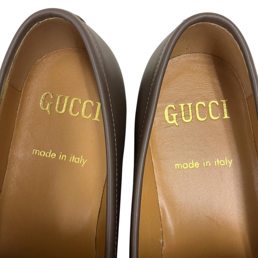 GUCCI（グッチ） ホースビットローファー ブラウン サイズ：7