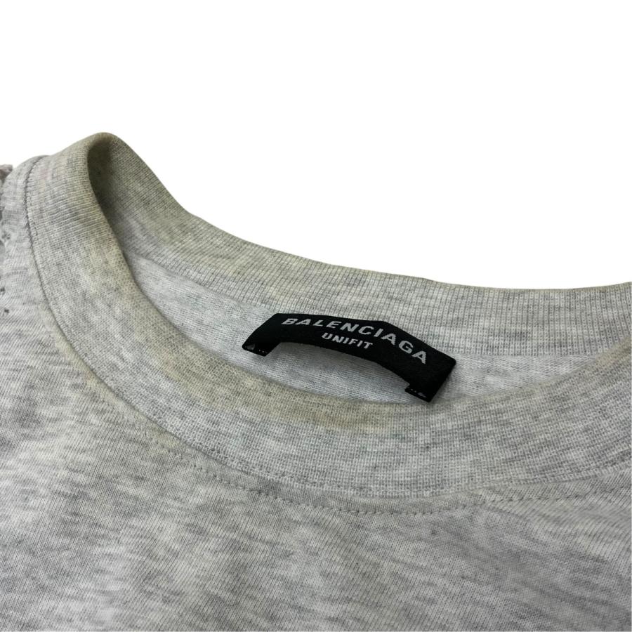 BALENCIAGA（バレンシアガ） デストロイ加工半袖Tシャツ グレー サイズ