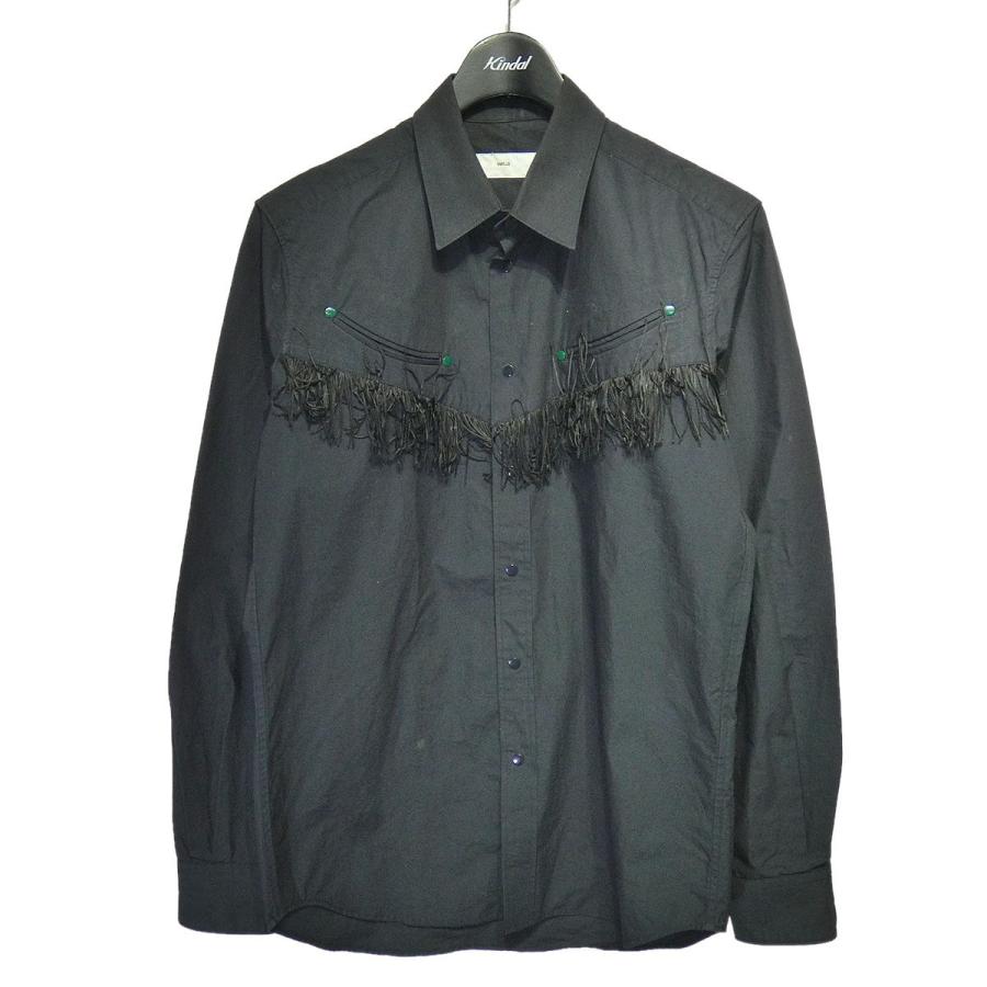 TOGA vilrilis ウエスタンシャツ　ブラック TOGA VIRILIS（トーガ ビリリース） シャツ Satin shirt メンズ