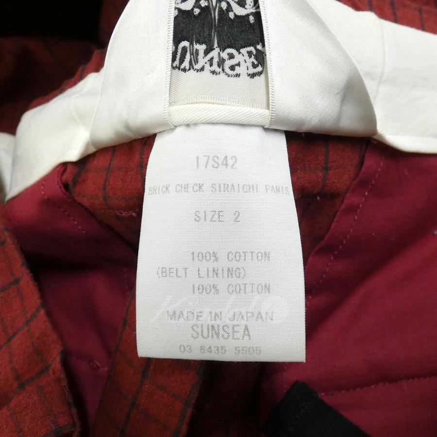 SUNSEA 【値下げ】SUNSEA 2017SS「Brick Check Straight Pants 