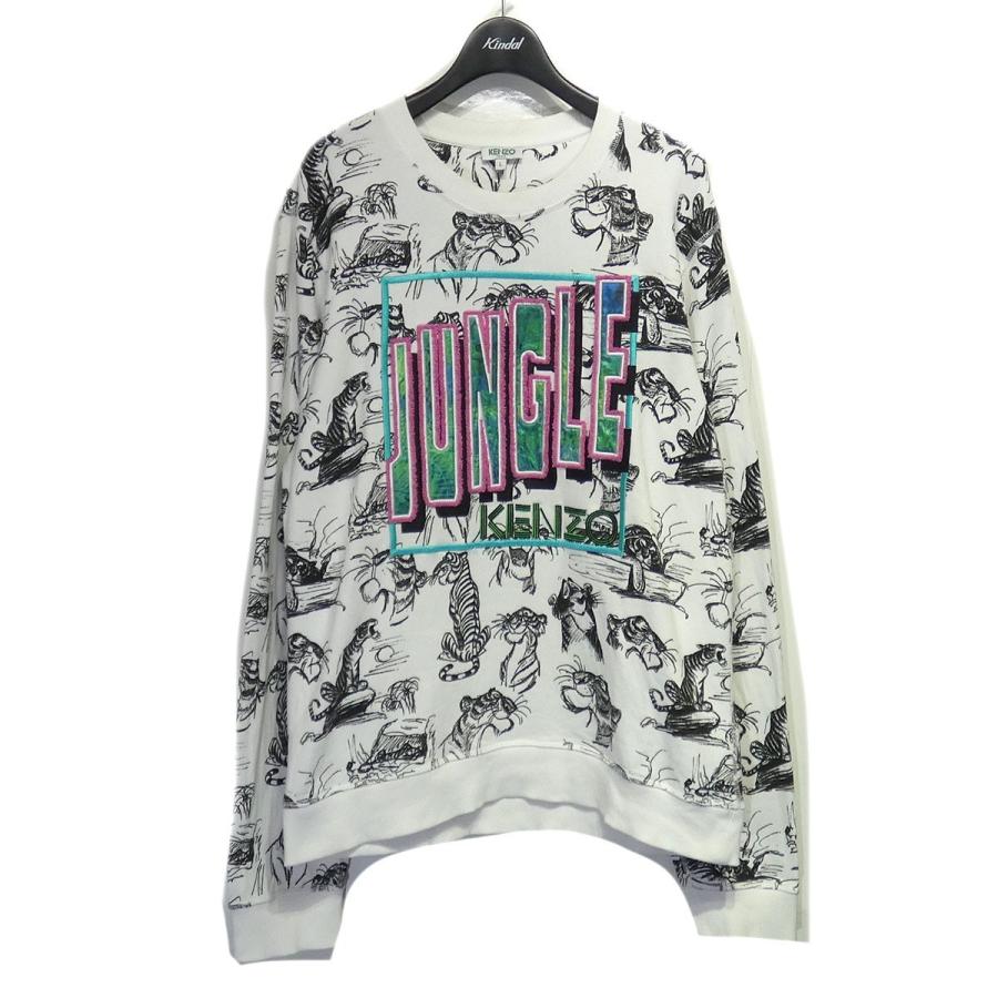 Kenzo Disney Jungle 総柄スウェット ホワイト サイズ L 名古屋栄店 ブランド古着カインドオル 通販 Yahoo ショッピング